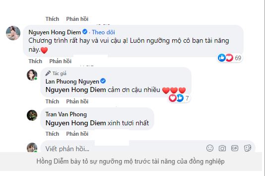 Hồng Diễm phản ứng ra sao khi Lan Phương 'thế sóng' Hồng Đăng trên VTV?