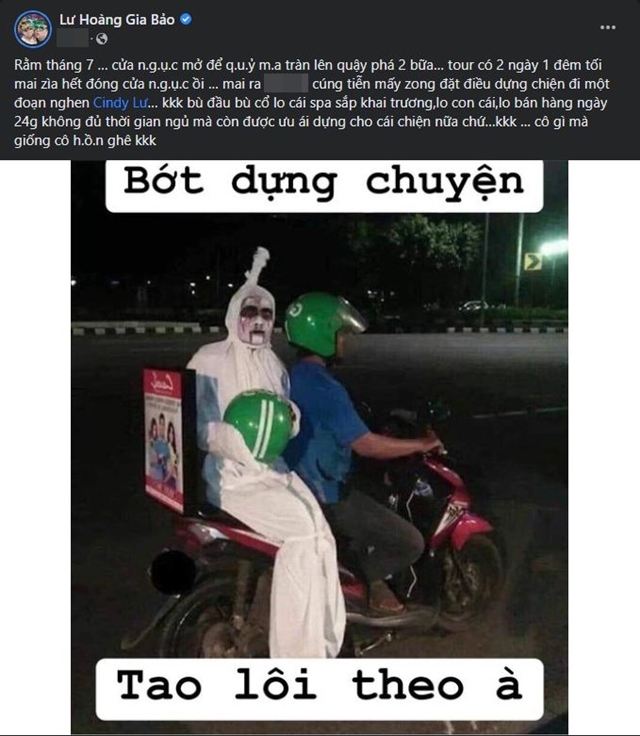 Lư Hoàng Gia Bảo không khỏi bức xúc khi em gái bị 'dựng chuyện'. Ảnh: Facebook Lư Hoàng Gia Bảo không khỏi bức xúc khi em gái bị 'dựng chuyện'. Ảnh: Facebook