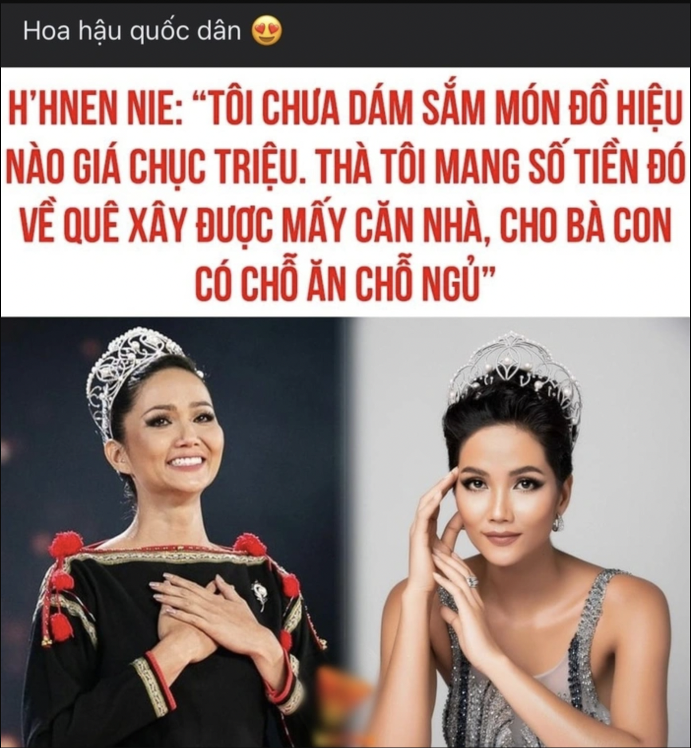 Phát ngôn trong quá khứ của H'Hen Niê bất ngờ bị đào lại. Ảnh: Facebook
