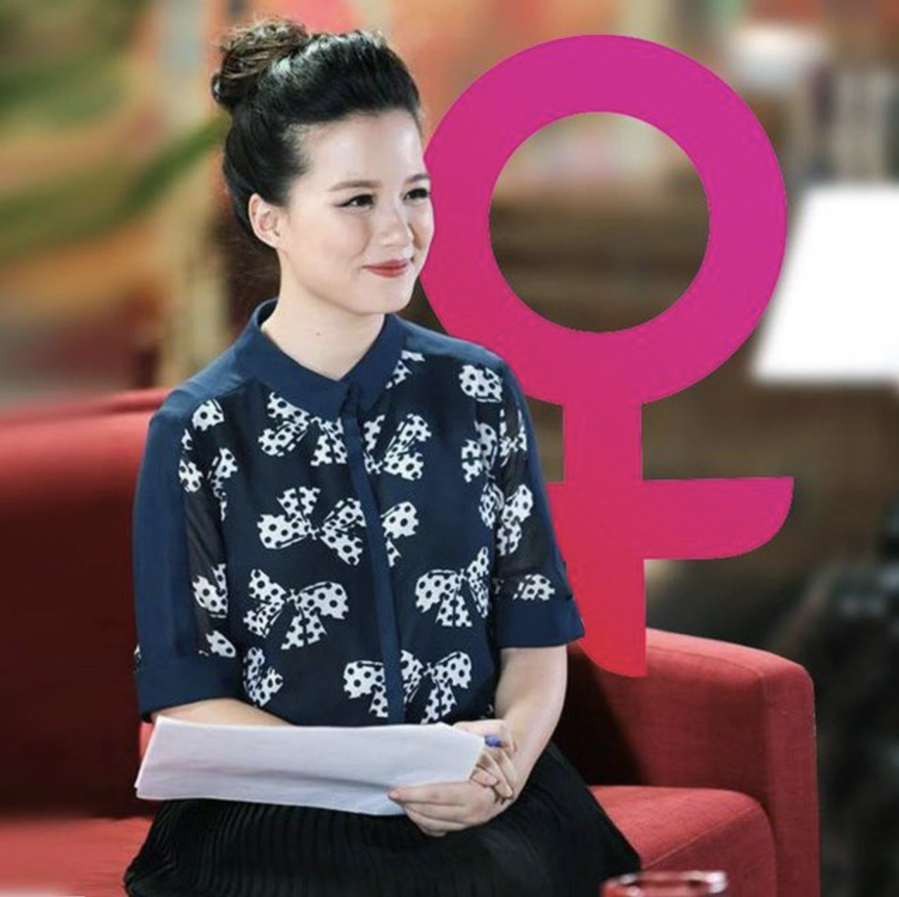 Sau này cô được nhiều người biết đến khi đảm nhận vai trò MC của VTV. Ảnh: Internet Sau này cô được nhiều người biết đến khi đảm nhận vai trò MC của VTV. Ảnh: Internet