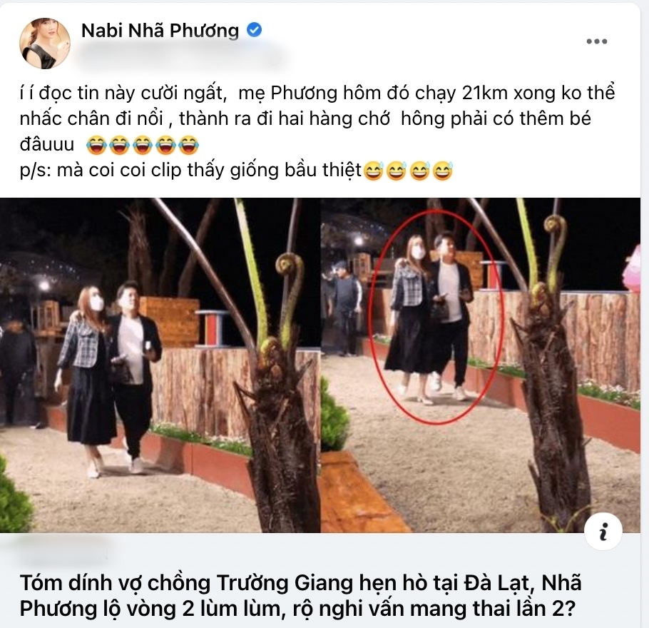 Nhã Phương từng lên tiếng phủ nhận chuyện bầu bí lần 2. Ảnh: Facebook