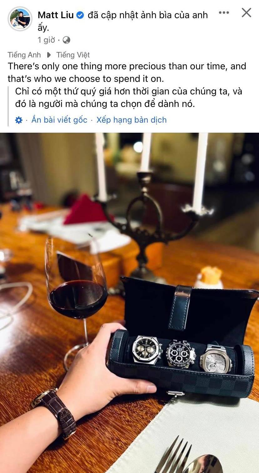 Matt Liu thay đổi ảnh đại diện giữa tin đồn tan vỡ với Hương Giang. Ảnh: Facebook Matt Liu thay đổi ảnh đại diện giữa tin đồn tan vỡ với Hương Giang. Ảnh: Facebook