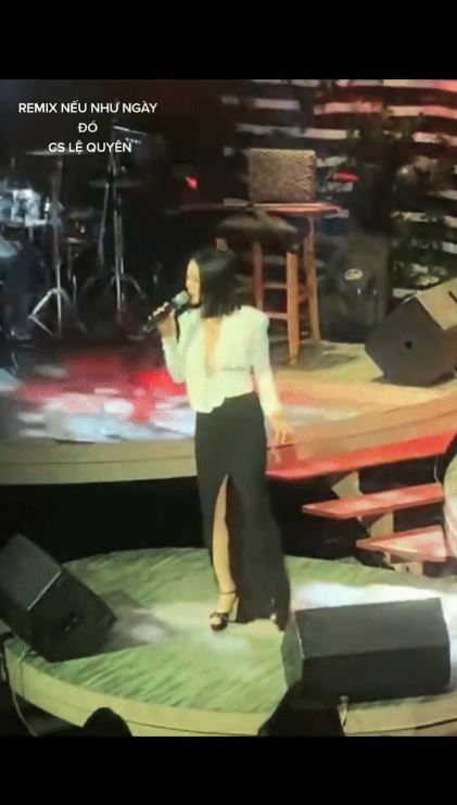 Remix lại bản hit hơn 10 năm trước, Lệ Quyên 'đốn gục' trái tim khán giả khi có phần thể hiện thành công trong đêm nhạc. Ảnh chụp màn hình