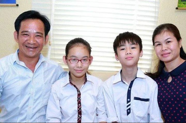 Gia đình nhỏ của nghệ sĩ Quang Tèo. Ảnh: Internet Gia đình nhỏ của nghệ sĩ Quang Tèo. Ảnh: Internet