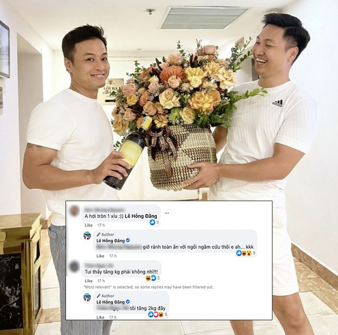 Nam diễn viên khá hào hứng tái xuất MXH trong loạt ảnh chúc mừng sinh nhật Mạnh Trường. Ảnh: Facebook Nam diễn viên khá hào hứng tái xuất MXH trong loạt ảnh chúc mừng sinh nhật Mạnh Trường. Ảnh: Facebook