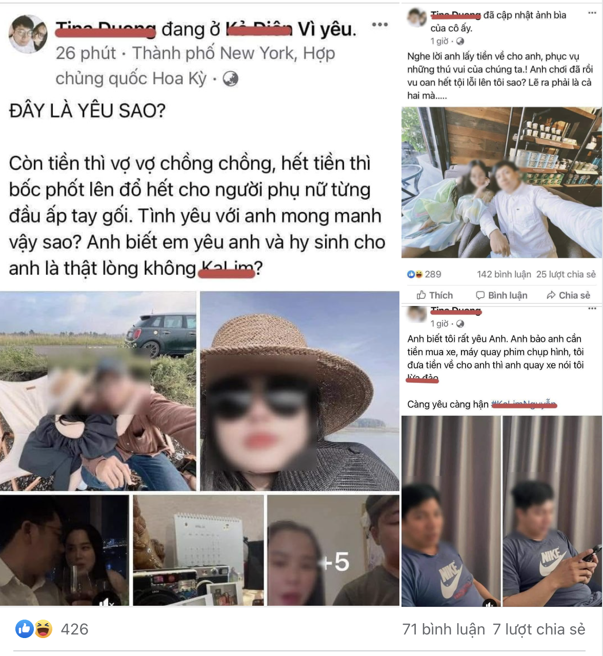 Hotgirl Bắc Giang bất ngờ đăng đàn loạt bài tố ngược ông xã. Ảnh: Facebook