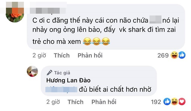 Màn đáp trả đầy ẩn ý của vợ Shark Bình. Ảnh: Facebook Màn đáp trả đầy ẩn ý của vợ Shark Bình. Ảnh: Facebook