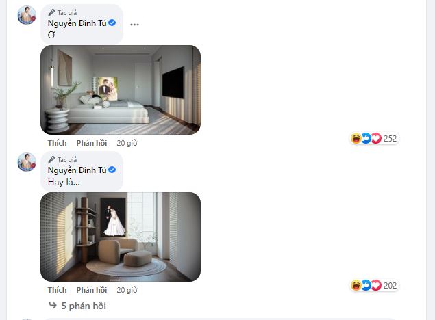 Dòng bình luận của Đình Tú gây chú ý. Ảnh: Facebook Dòng bình luận của Đình Tú gây chú ý. Ảnh: Facebook