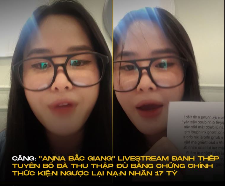 Cô tung ra một sấp giấy và thông báo đã có đủ bằng chứng để kiện ngược lại người đã tố cáo cô. Ảnh: Facebook Cô tung ra một sấp giấy và thông báo đã có đủ bằng chứng để kiện ngược lại người đã tố cáo cô. Ảnh: Facebook