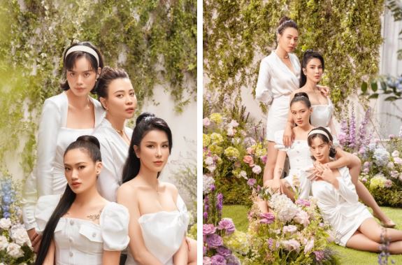 Hội 'chị em bạn dì' xinh đẹp của Đàm Thu Trang. Ảnh: Facebook Hội 'chị em bạn dì' xinh đẹp của Đàm Thu Trang. Ảnh: Facebook