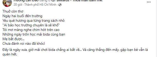 Vợ Shark Bình đăng tải dòng trạng thái cùng hình ảnh gây chú ý trên trang cá nhân. Ảnh: Facebook