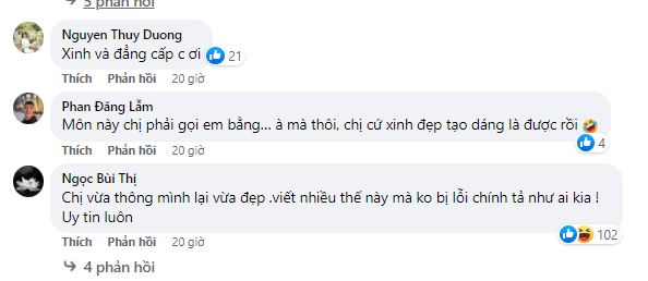 Hình ảnh và dòng trạng thái của vợ Shark Bình nhận được nhiều lời khen của CDM. Ảnh: Facebook