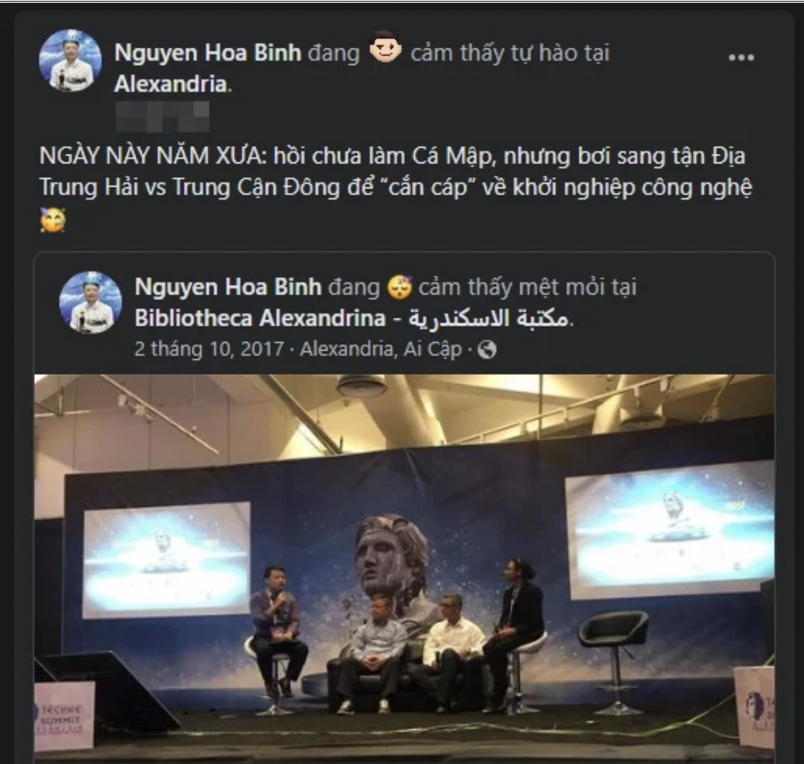 Trước đó nam doanh nhân cũng đăng tải dòng trạng thái hài hước giữa ồn ào. Ảnh: Facebook