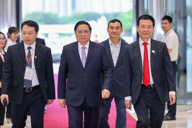 Thủ tướng Chính phủ Phạm Minh Chính cùng các đại biểu tham dự tại hội nghị. Ảnh: Công Lý Thủ tướng Chính phủ Phạm Minh Chính cùng các đại biểu tham dự tại hội nghị. Ảnh: Công Lý