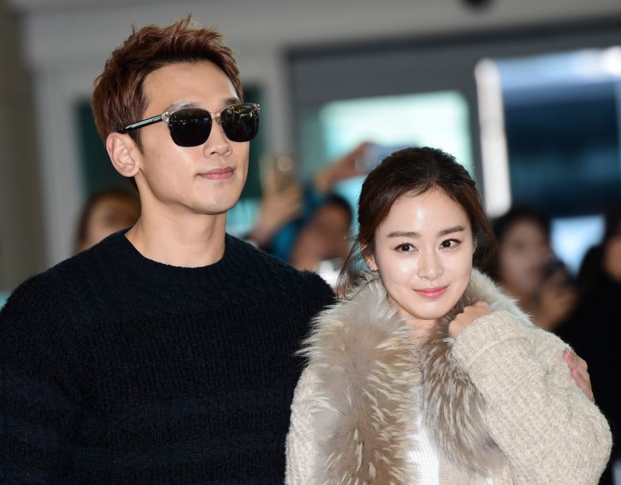 Cặp đôi Kim Tae Hee và Bi Rain cũng bị khui chuyện hẹn hò vào đầu năm 2013. Ảnh: Internet