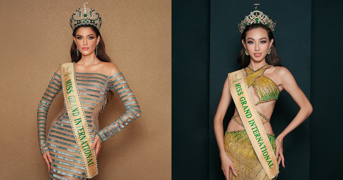 Tân hoa hậu bị tố vì pose dáng giống Hoa hậu Thùy Tiên. Ảnh: Internet