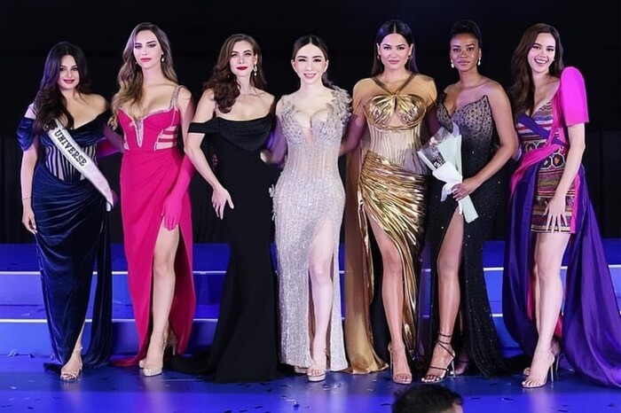 Dàn người đẹp góp mặt tại cuộc họp báo của Miss Universe. Ảnh: Internet
