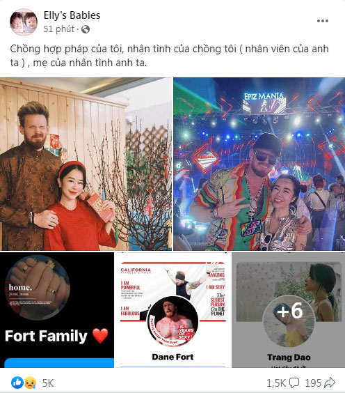 Bài đăng tố chồng và nhân tình của Elly Trần đang nhận được sự quan tâm rất lớn của dân mạng. Ảnh: Facebook Bài đăng tố chồng và nhân tình của Elly Trần đang nhận được sự quan tâm rất lớn của dân mạng. Ảnh: Facebook