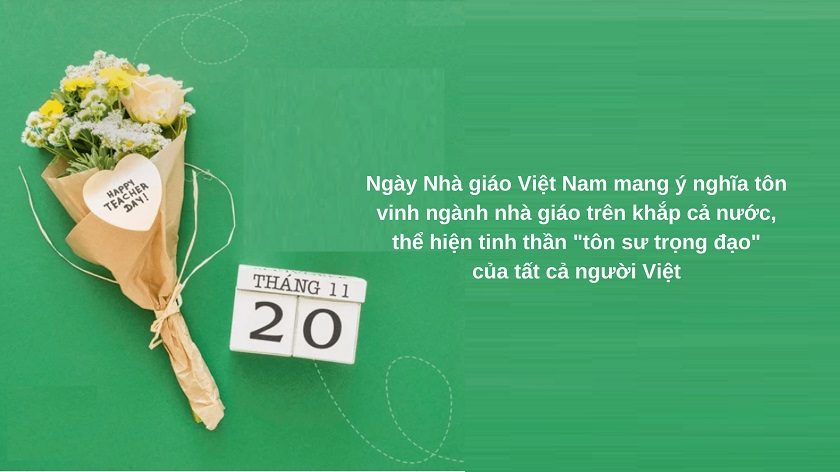Lời chúc Nhà giáo Việt Nam 20/11. Ảnh: Internet