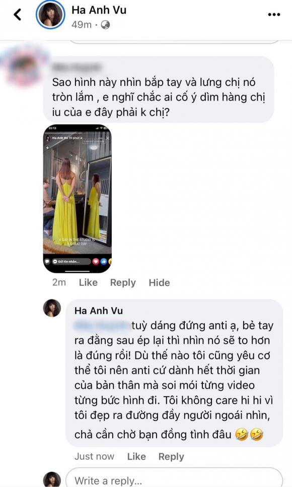 Nữ siêu mẫu không ngần ngại đáp trả lại anti-fan với lời lẽ cực kỳ đanh thép. Ảnh: Facebook Nữ siêu mẫu không ngần ngại đáp trả lại anti-fan với lời lẽ cực kỳ đanh thép. Ảnh: Facebook