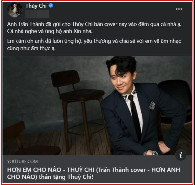 Bài đăng gây chú ý của Thùy Chi trên trang cá nhân. Ảnh: Facebook Bài đăng gây chú ý của Thùy Chi trên trang cá nhân. Ảnh: Facebook