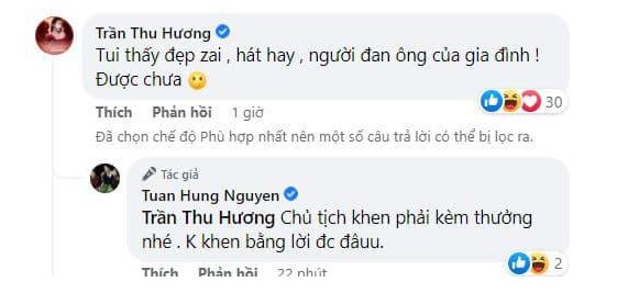 Bà xã Tuấn Hưng an ủi ông xã. Ảnh: Facebook Bà xã Tuấn Hưng an ủi ông xã. Ảnh: Facebook