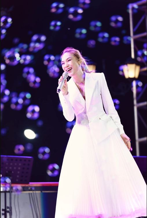 Hình ảnh mới nhất của Mỹ Tâm trong đêm nhạc mới đây. Ảnh: Internet