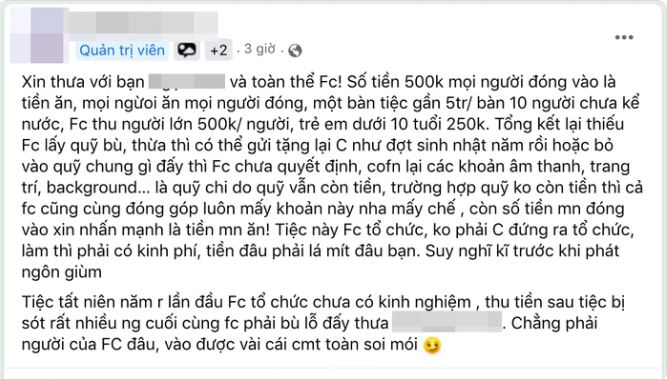 Đại diện FC Hồ Văn Cường lên tiếng về chuyện bị tố lợi dụng họp fan để trục lợi kinh doanh. Ảnh: Facebook Đại diện FC Hồ Văn Cường lên tiếng về chuyện bị tố lợi dụng họp fan để trục lợi kinh doanh. Ảnh: Facebook