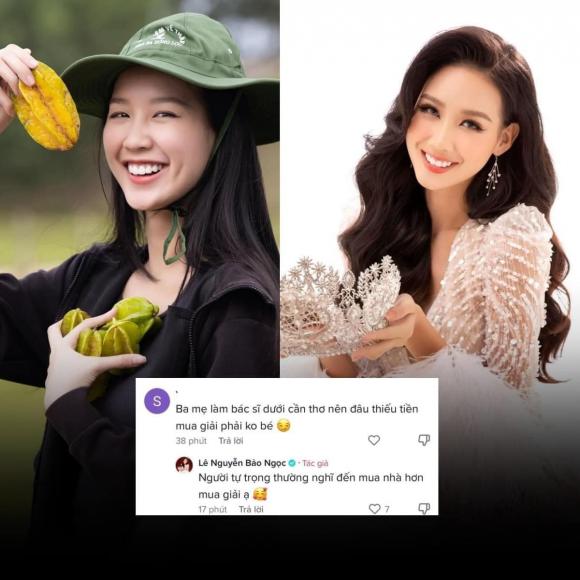 Hoa hậu Bảo Ngọc đáp trả vô cùng thâm thúy khi bị khịa chuyện mua giải. Ảnh: Instagram Hoa hậu Bảo Ngọc đáp trả vô cùng thâm thúy khi bị khịa chuyện mua giải. Ảnh: Instagram