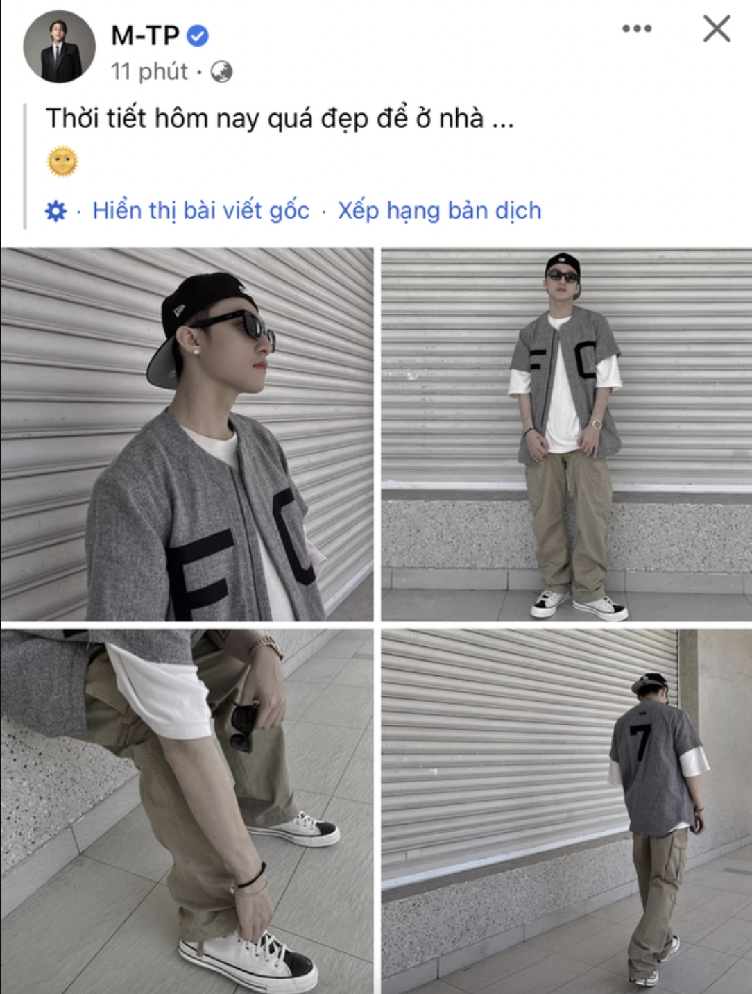 Sơn Tùng cũng lên đồ chào đón năm mới. Ảnh: Facebook