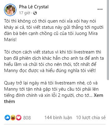 Pha Lê bất ngờ đăng đàn bóc mẽ tình mới của chồng cũ: Ngang ngược đòi đủ yêu sách - Ảnh 1 Pha Lê bất ngờ đăng đàn bóc mẽ tình mới của chồng cũ: Ngang ngược đòi đủ yêu sách - Ảnh 1