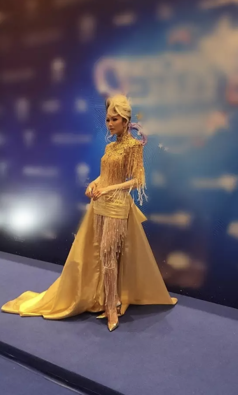 H'Hen Niê được ví von mang cả cây tài lộc lên sân khấu. Ảnh: Internet