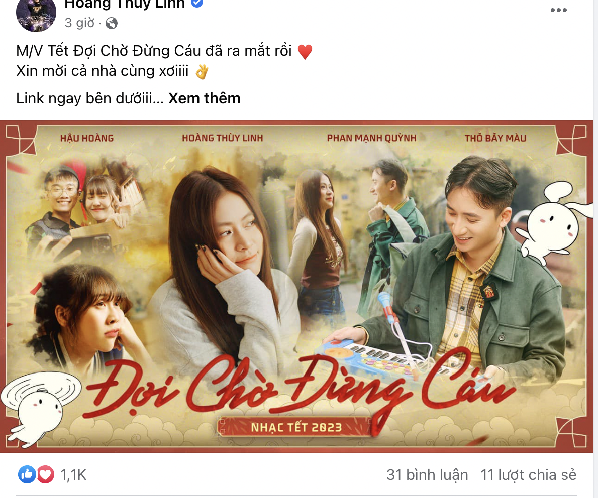 Hoàng Thùy Linh bất ngờ có động thái mới giữa tin đồn về chung nhà với Đen Vâu, dân tình ùa vào chúc phúc - ảnh 1