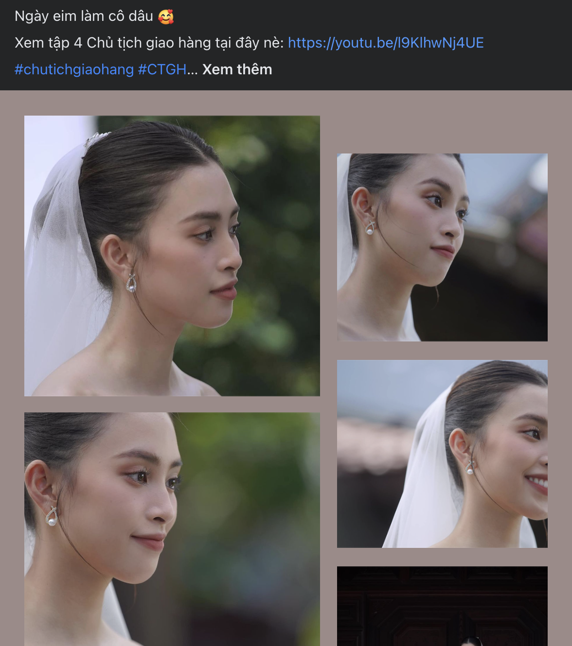 Tiểu Vy khoe loạt ảnh trong trang phục váy cưới và tuyên bố ngày mình làm cô dâu khiến dân tình không khỏi xôn xao. Ảnh: Facebook