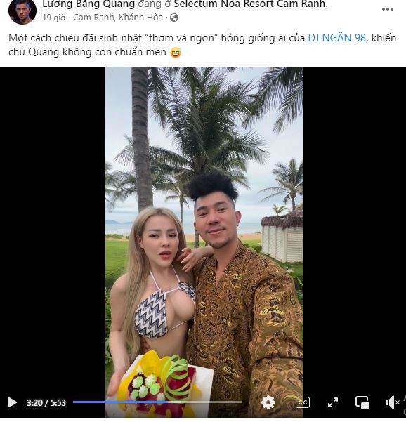 Màn chơi lớn của Ngân 98 và nhận xét của Lương Bằng Quang khiến dân tình đỏ mặt. Ảnh chụp màn hình Màn chơi lớn của Ngân 98 và nhận xét của Lương Bằng Quang khiến dân tình đỏ mặt. Ảnh chụp màn hình