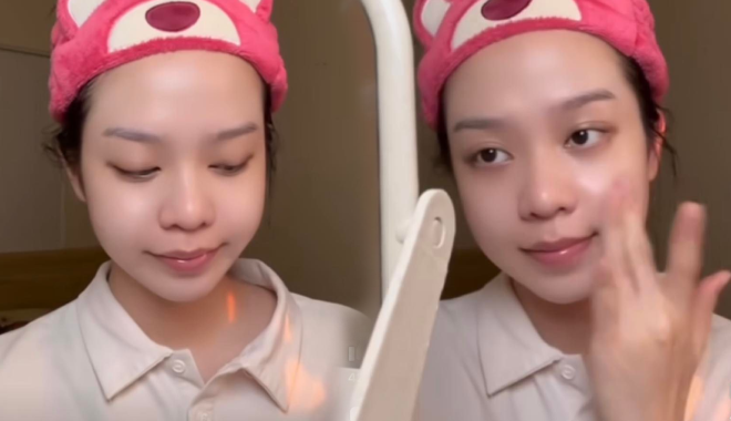 Hình ảnh Thanh Thủy tự tin khoe mặt mộc bất chấp khen chê. Ảnh chụp từ clip Hình ảnh Thanh Thủy tự tin khoe mặt mộc bất chấp khen chê. Ảnh chụp từ clip