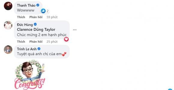 Dũng Taylor báo tin vui với Thu Phương khiến nhiều người vào chúc mừng. Ảnh: Facebook Dũng Taylor báo tin vui với Thu Phương khiến nhiều người vào chúc mừng. Ảnh: Facebook