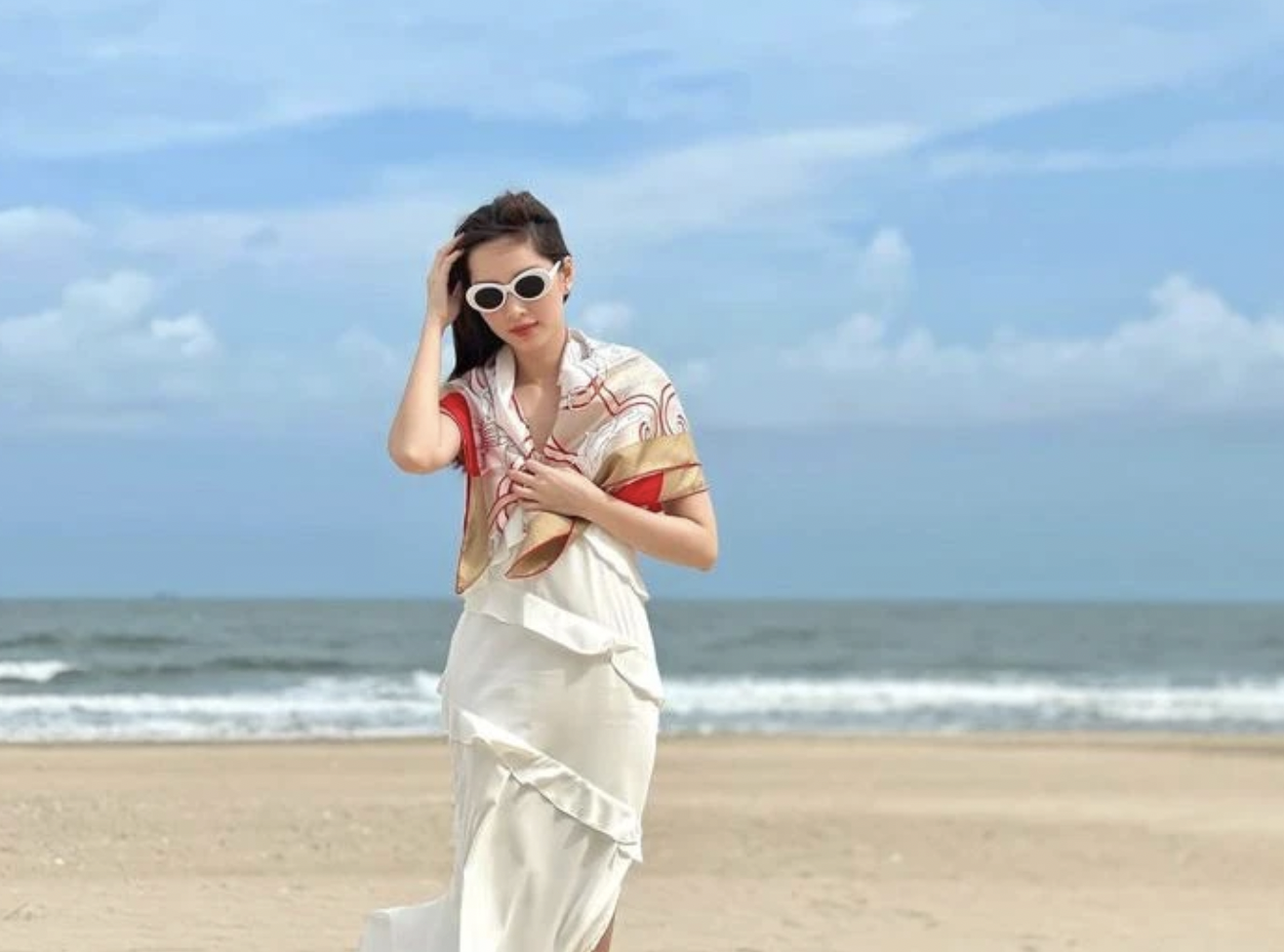 Hoa hậu Đặng Thu Thảo khoe sắc vóc thon gọn ở tuổi U40. Ảnh: Facebook