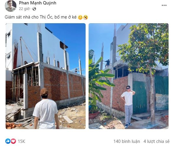 Phan Mạnh Quỳnh than thở chỉ 'ở ké' dù đang xây biệt thự - Ảnh 1