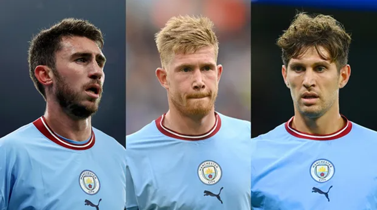 Ngoài Kevin De Bruyne, HLV Pep Guardiola cũng sẽ không có sự phục vụ của hai trung vệ Laporte và John Stones. Ảnh: Getty
