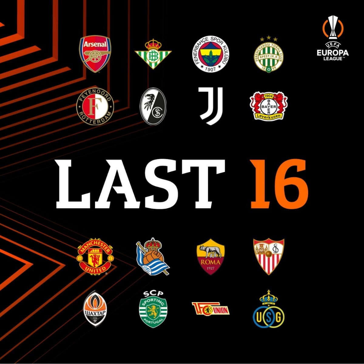16 đội lọt vào vòng 1/8 Europa League 2022/23. Ảnh: Internet