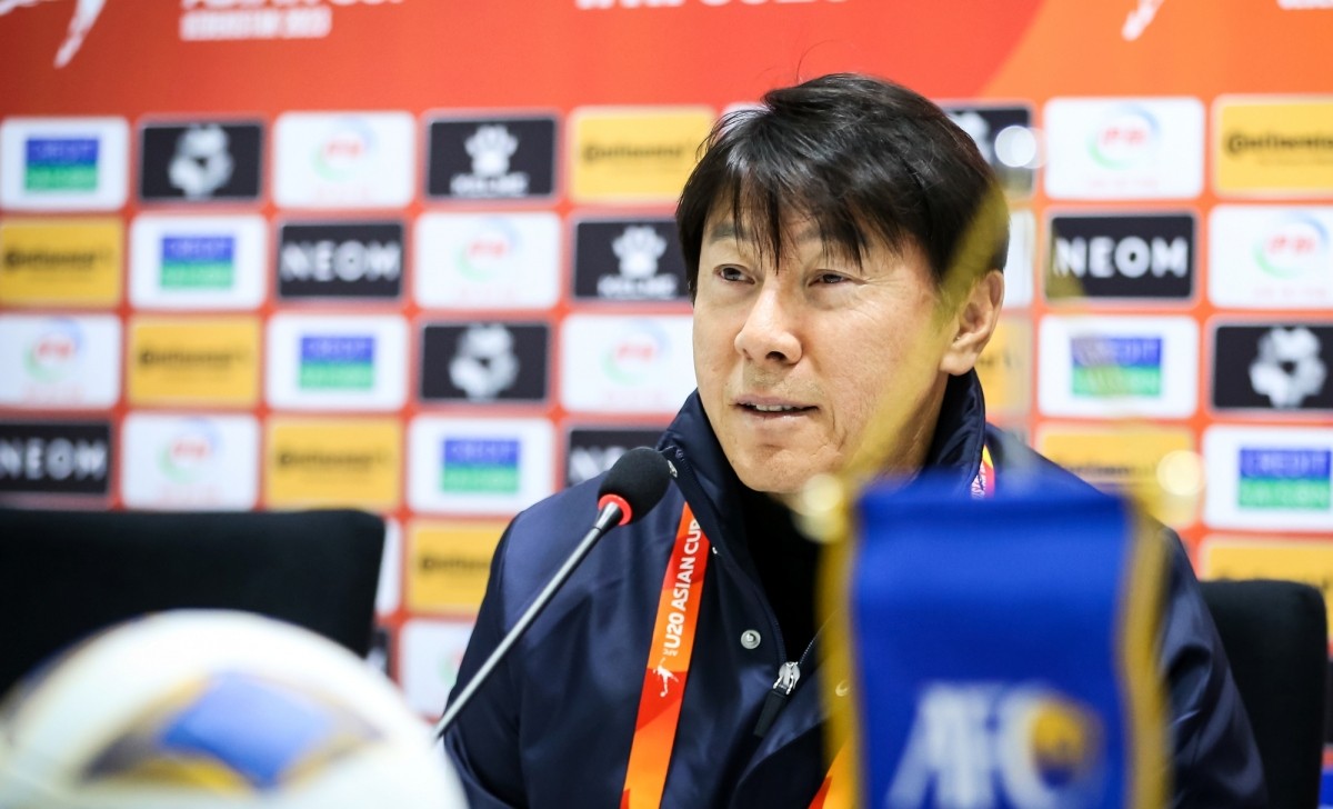 Giành thắng lợi, HLV Shin Tae-yong liền khẳng định các cầu thủ của ông mới thể hiện 50% khả năng. Ảnh: AFC