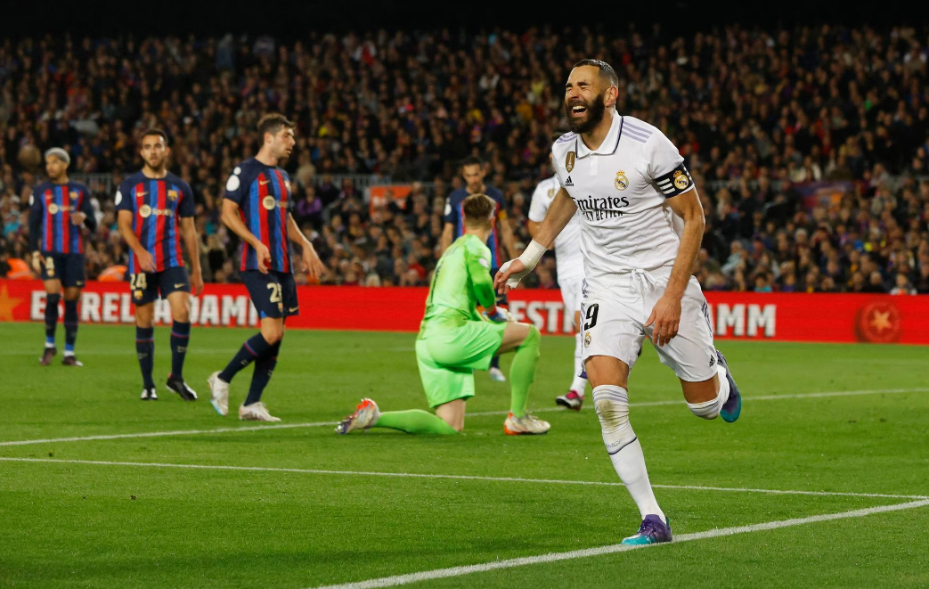 2. Real ghi được 9 bàn thắng trong 5 lần đối đầu Barca mùa này, đây cũng là số bàn thua mà đoàn quân của HLV Xavi đã nhận sau 27 trận tại La Liga.