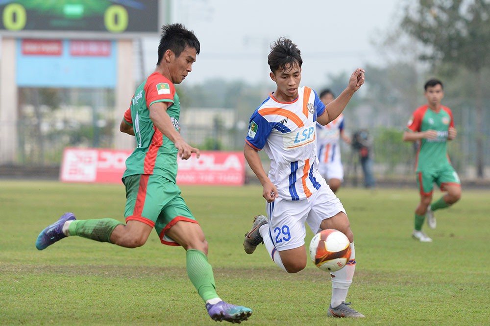 Trận đấu giữa CLB Bình Phước và CLB Bà Rịa Vũng Tàu kết thúc với tỷ số hòa. Ảnh: VPF