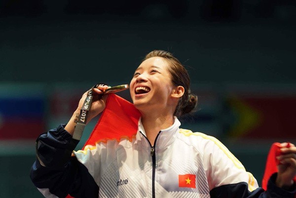 Thúy Vi được xem là người có duyên 'mở hàng' HCV cho Việt Nam. Ở SEA Games 31, cô là người giành vàng trong ngày thi đấu chính thức đầu tiên. Trước đó, là ở SEA Games 2013, Asian Games 2014 và SEA Games 2017.