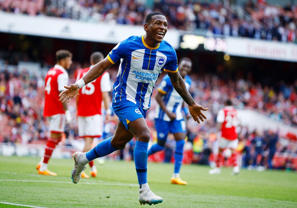 2. Brighton tạo ra thống kê khó tin khi thắng 4 trong 5 lần gần nhất khi thi đấu trên sân Emirates.