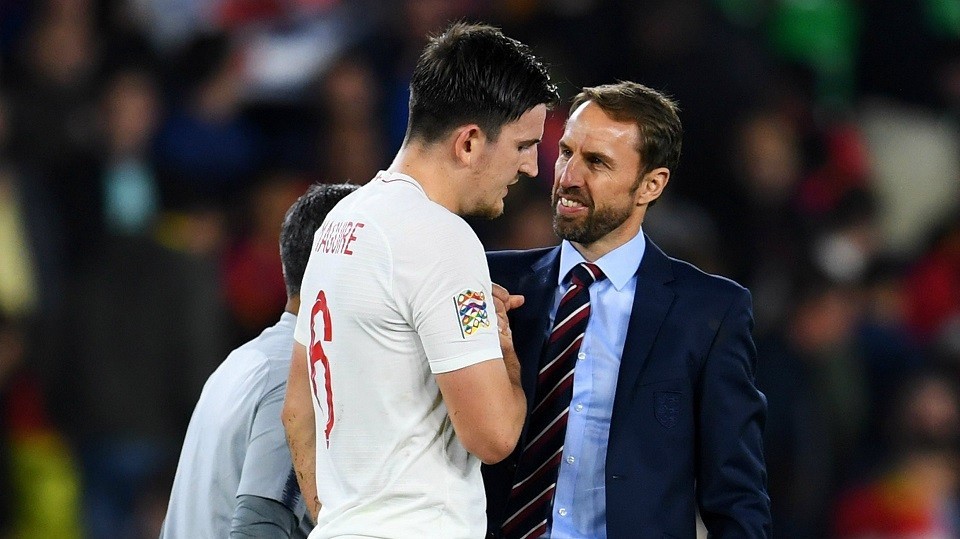 Trên tuyển Anh, Maguire trong mắt Southgate là cầu thủ không thể thay thế. Ảnh: Reuters