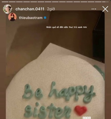 Hình ảnh Thiều Bảo Trâm đăng tải trên trang cá nhân, kèm theo lời cảnh báo 'nhân quả sẽ đến sớm với trà xanh'