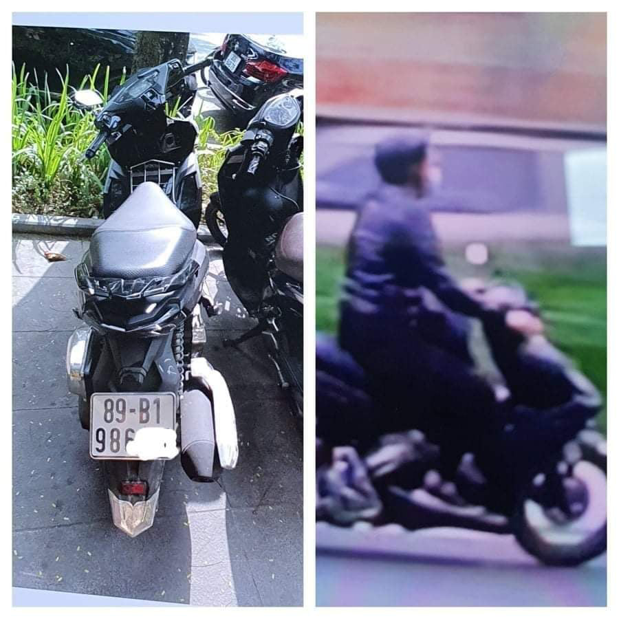 Hình ảnh nam thanh niên điều khiển xe máy lao theo đoàn xe dẫn đoàn phục vụ Đại hội Đảng XIII. Ảnh: Internet