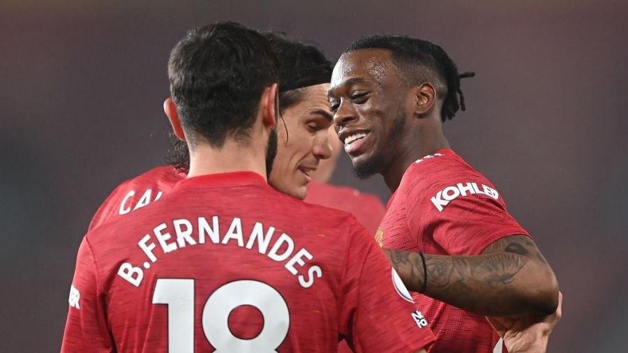 Niềm vui của Wan - Bissaka sau khi ghi bàn mở tỷ số